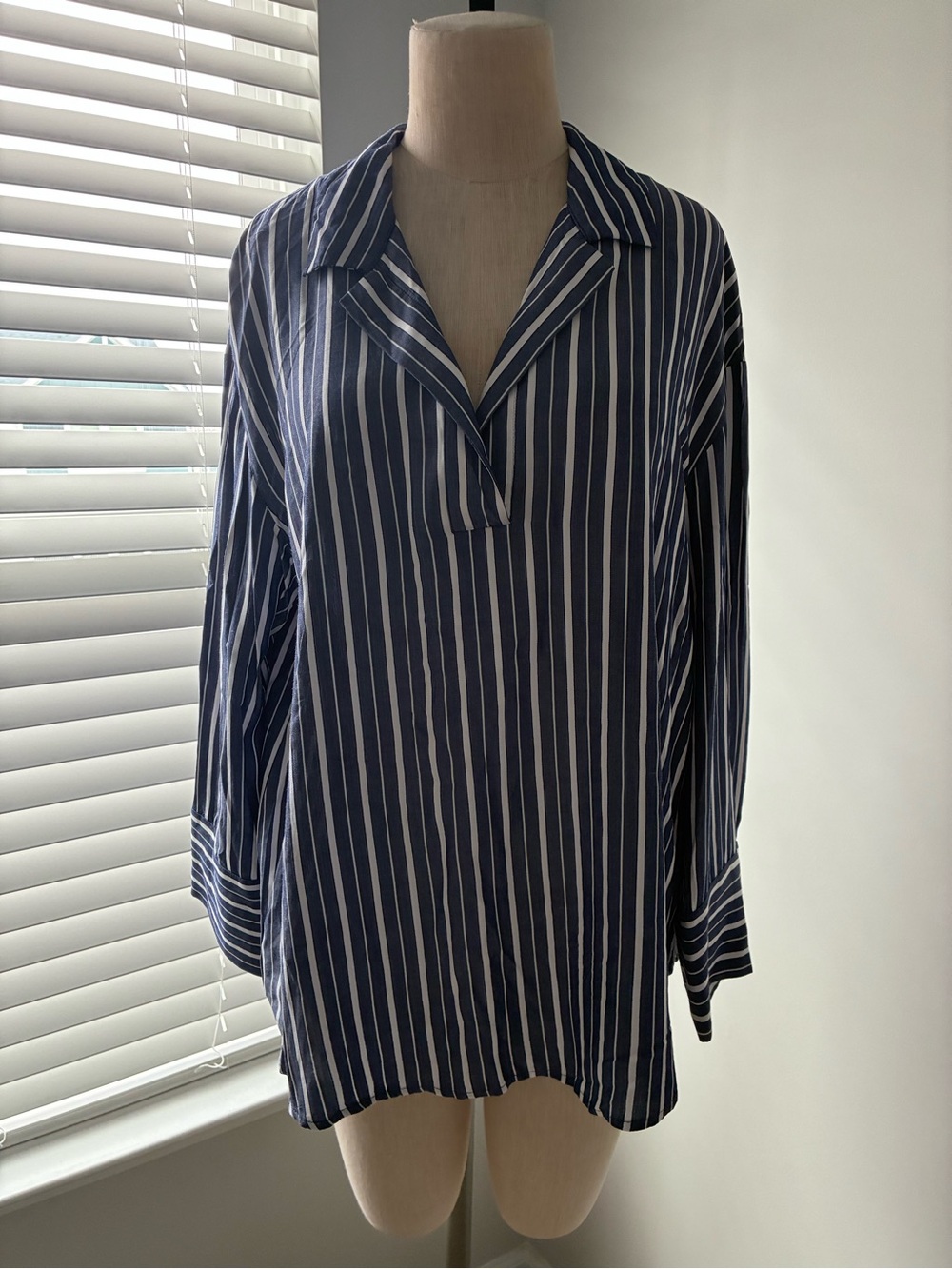 H&M Women's Navy Striped Tunic Top